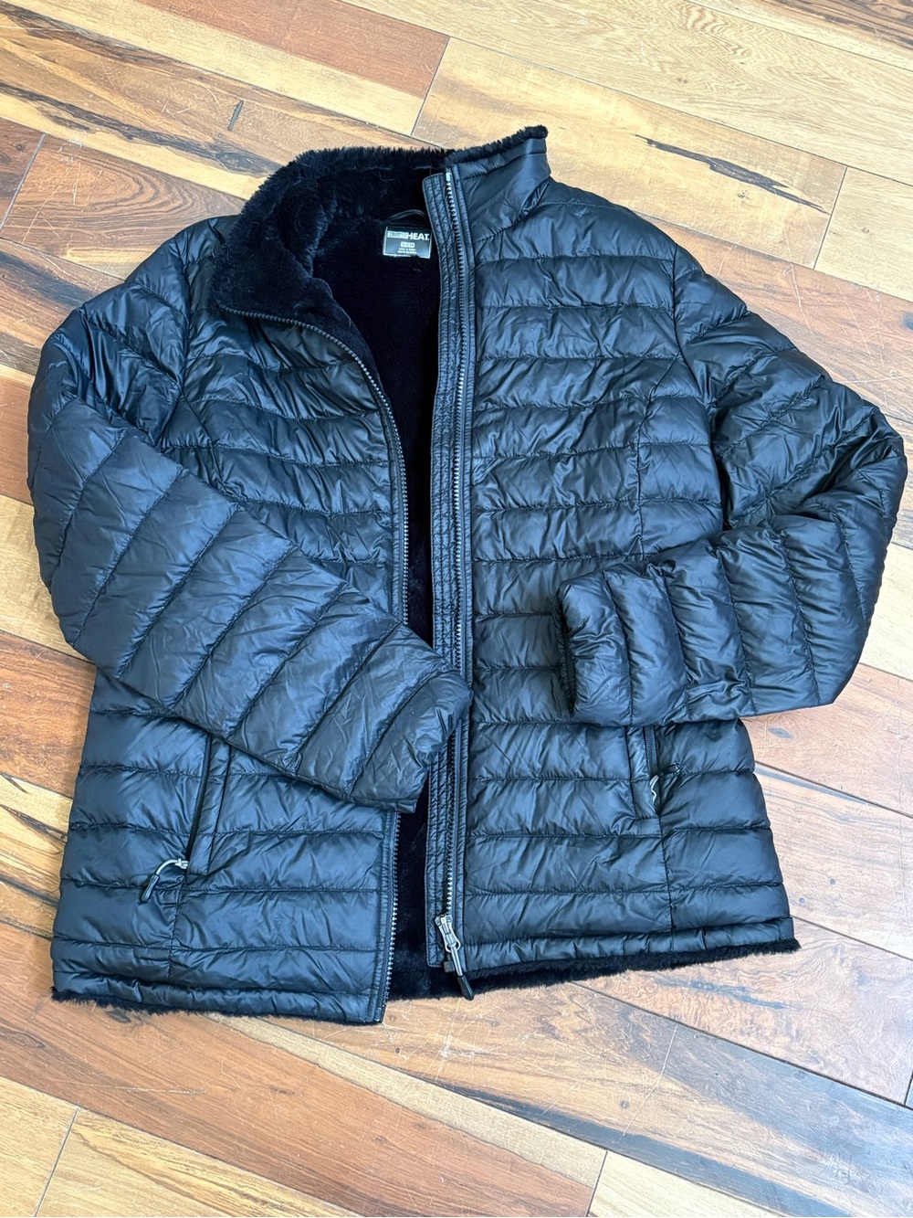 32 Degrees Black Quilted Puffer Jacket